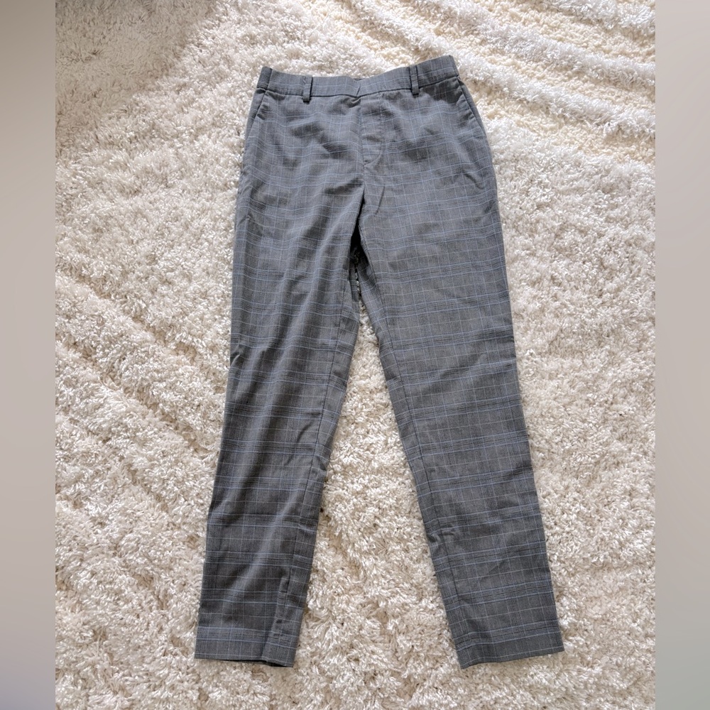 Uniqlo elastic waist plaid pants